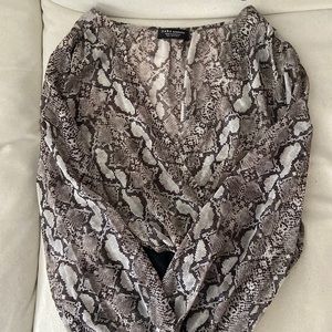 Zara Snakeskin Bodysuit